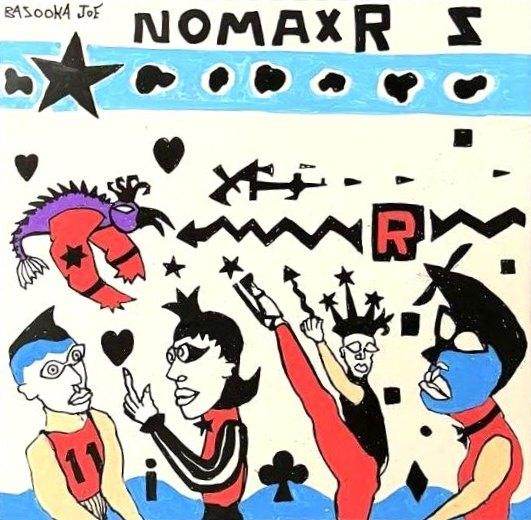 NOMAXR by Bazooka Joe. Acrylic on wood panel