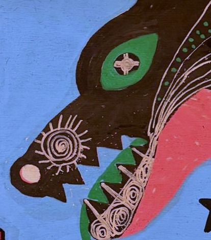 Abrakadabra by Bazooka Joe, detail: the jaws and eye