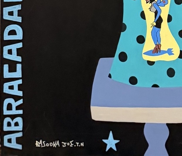 Bouquet from the Garden of Eden by Bazooka Joe, detail: aBRACADABRA and the signature