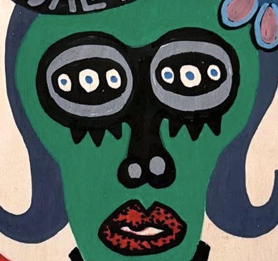 Frida Kahlo, My Love by Bazooka Joe, detail: the eyes