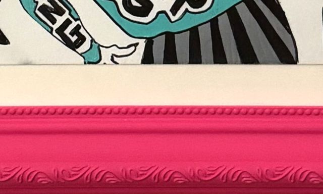 SPK NIX, lower edge of the frame made by the artist